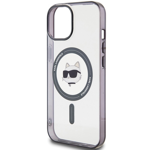 Etui Karl Lagerfeld KLHMP15MHCHNOTK iPhone 15 Plus 6.7" transparent hardcase IML Choupette`s Head MagSafe Case